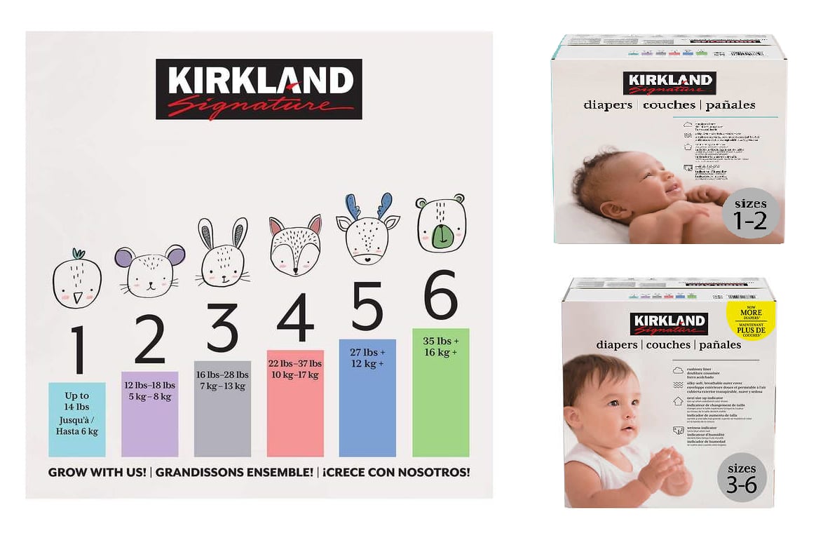 Kirkland diapers size store 1